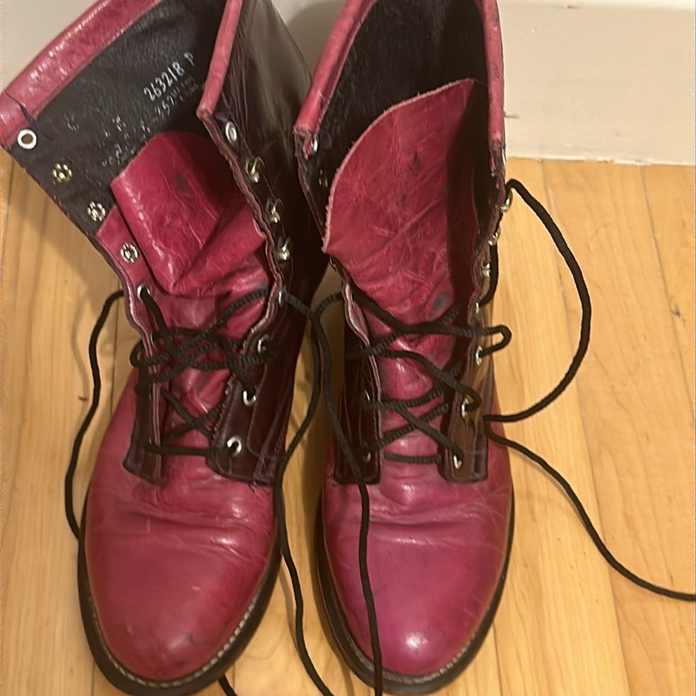 Leather Lace Up Booties